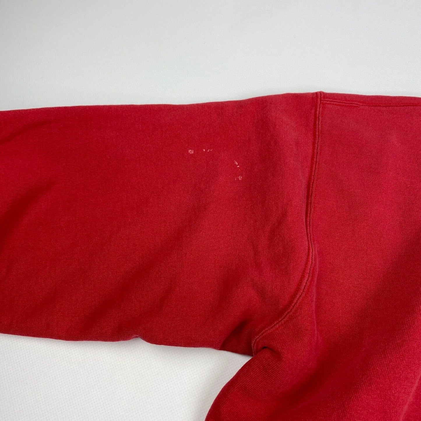 VINTAGE 90s Champion Embroidered Logo Red Crewneck Sweater sz Large Men