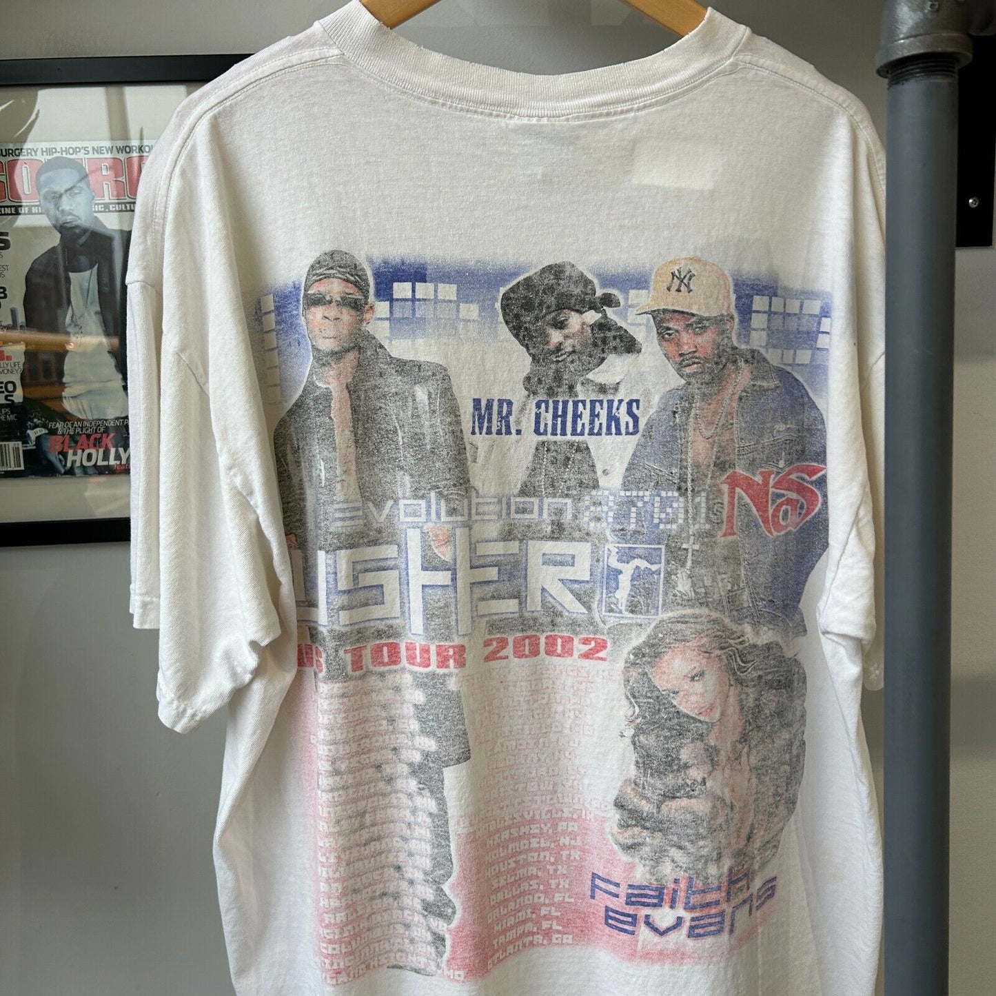 VINTAGE 02' | USHER NAS Evolution R&B Hip Hop Tour Band T-Shirt sz XL Adult