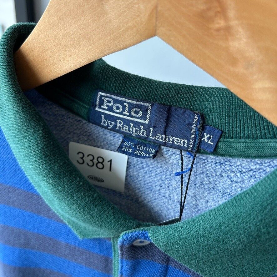 VINTAGE 90s | Ralph Lauren KAYAK Rugby Polo Shirt sz XL