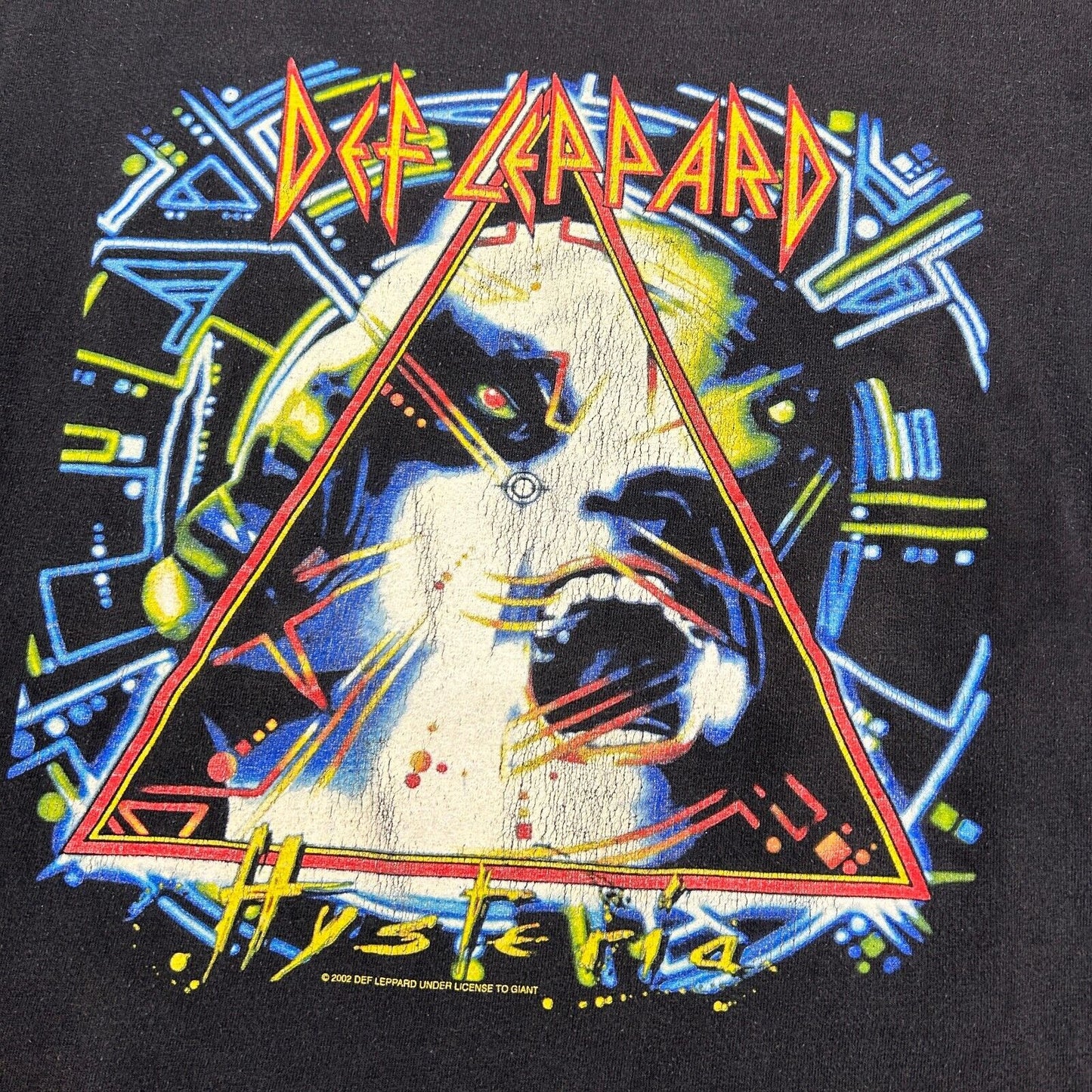 VINTAGE 2002 Def Leppard Hysteria Giant Band T-Shirt sz Large Adult