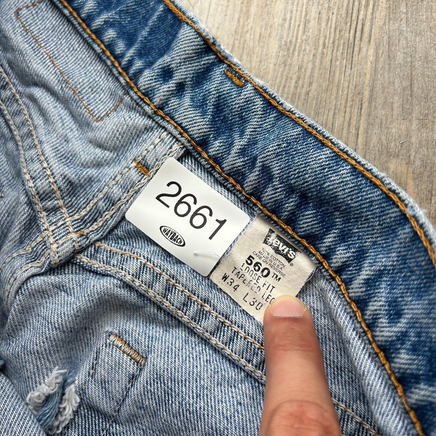VINTAGE 90s | Levis 560 Loose Fit Tapered Denim Jeans Pants sz W32 L30