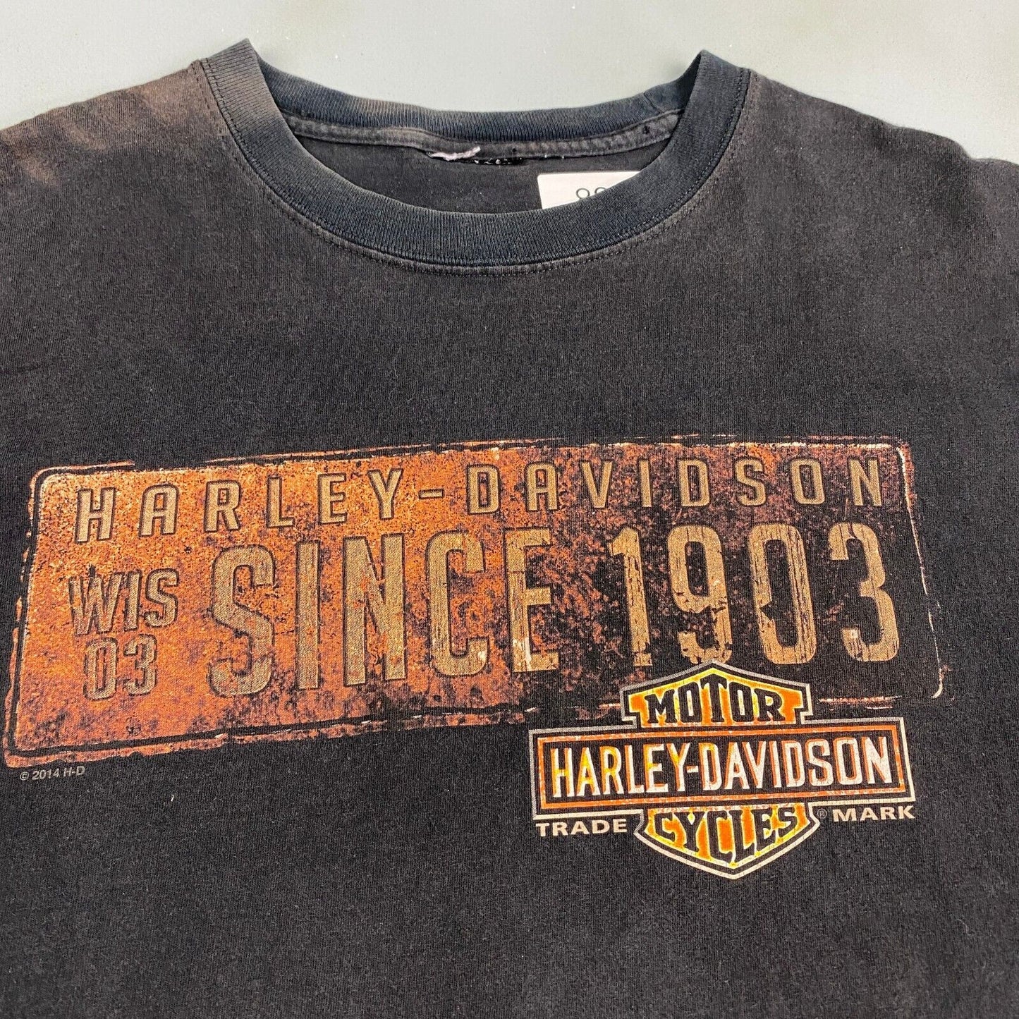 Vintage Harley Davidson Bald Eagle Faded Biker T-Shirt sz Large Men Adult