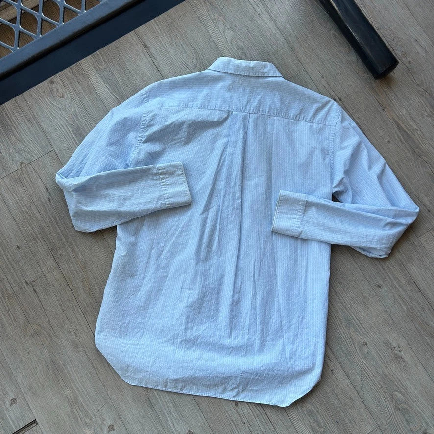 VINTAGE | Comme Des Garcons Homme Deux Pinstriped Eyelet Button Down Shirt sz M