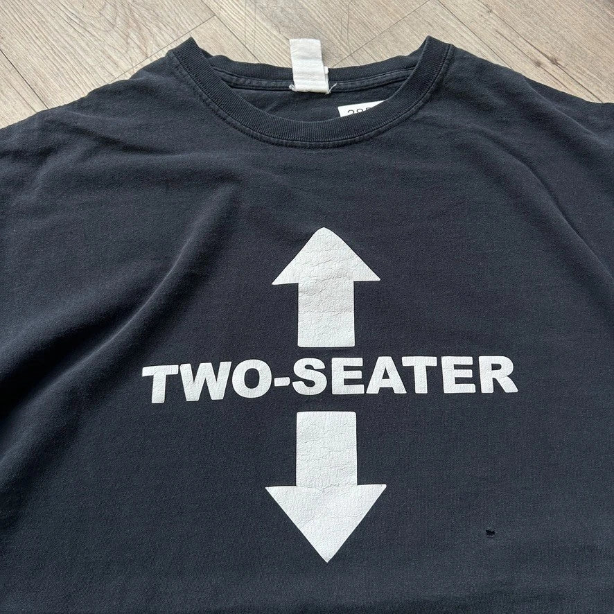 VINTAGE | Two-Seater Faded Thrashed T-Shirt sz XL