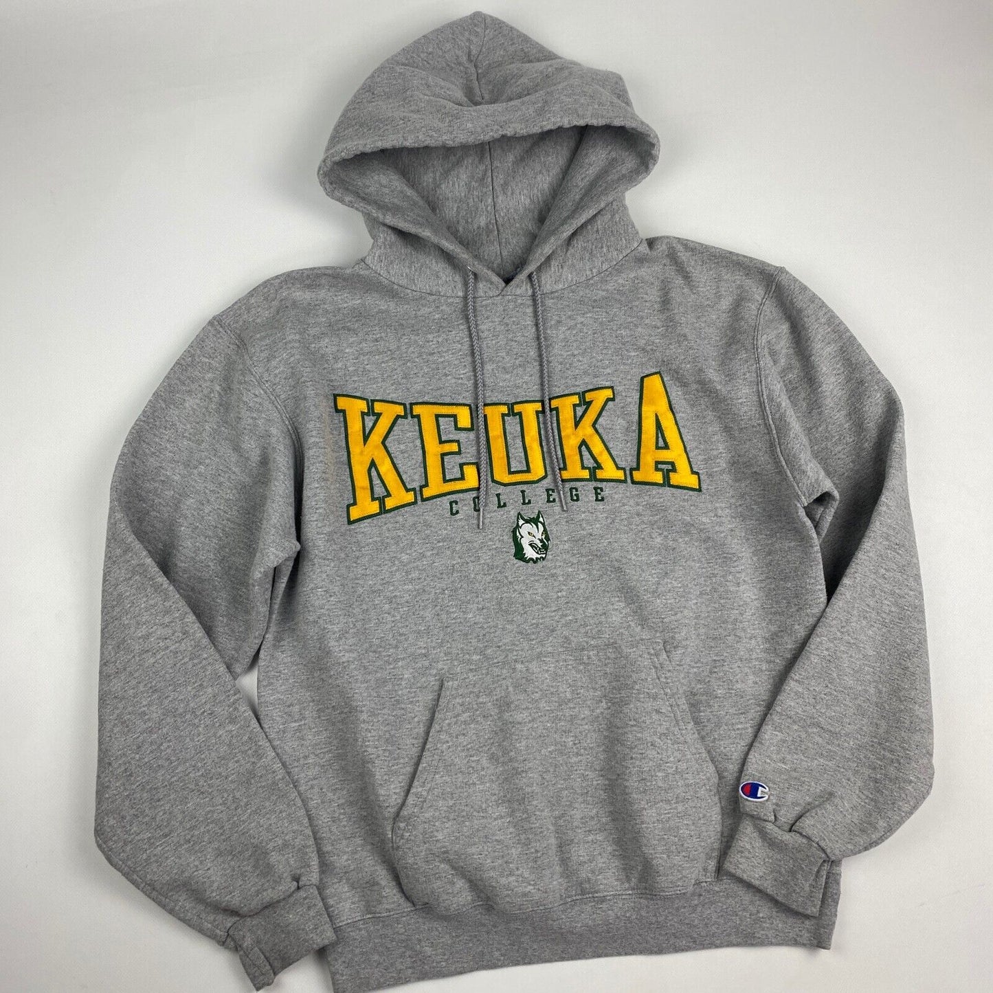 VINTAGE Keuka College Champion Grey Hoodie Sweater sz Medium Men