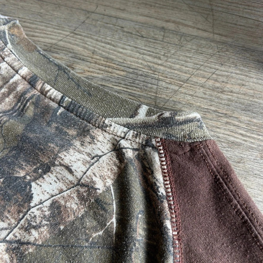 REALTREE | Two Tone Camouflage Vintage Cotton Jersey T-Shirt sz L
