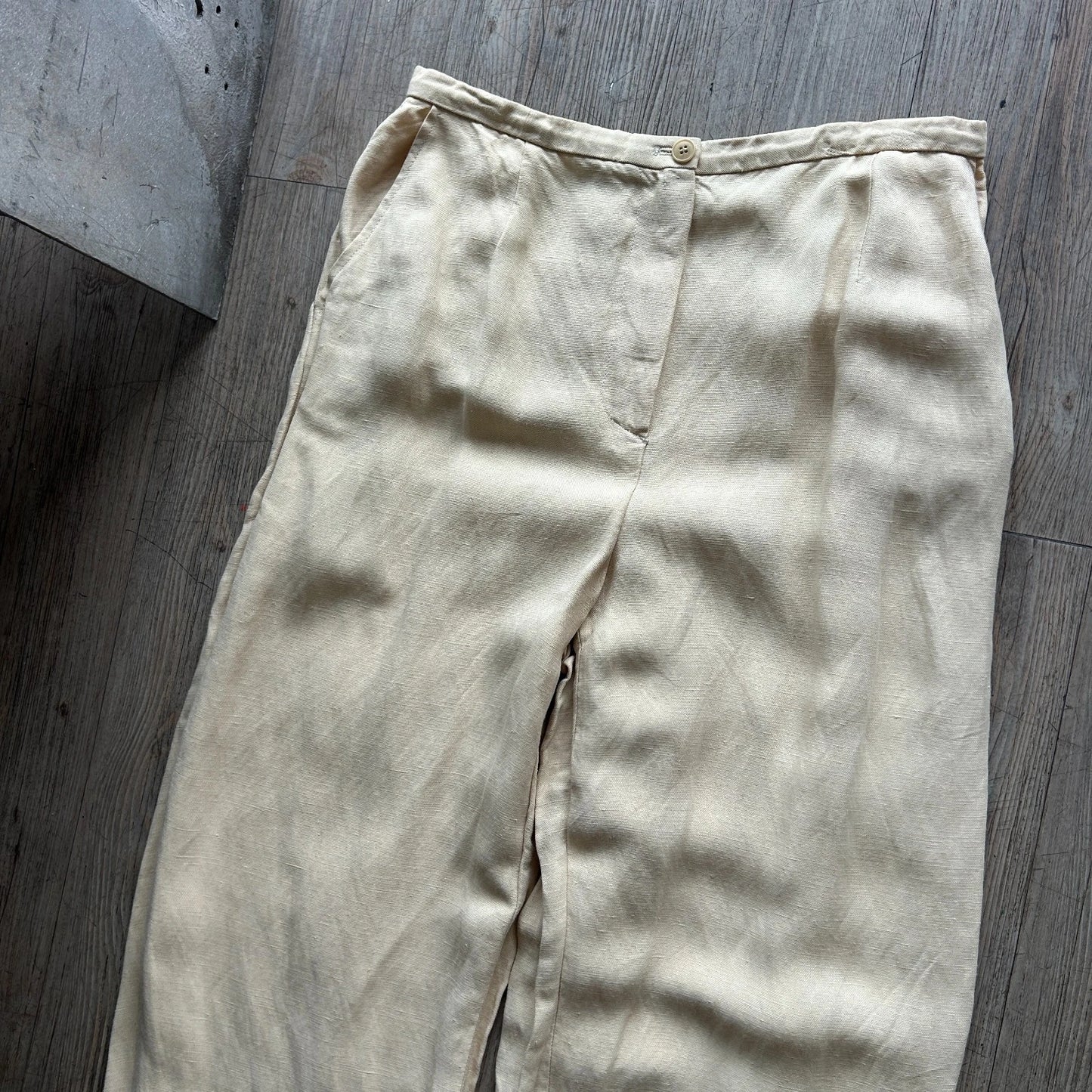 VINTAGE | Giorgio Armani Le Collezioni Cream Trouser Pants sz 12 W29 L30