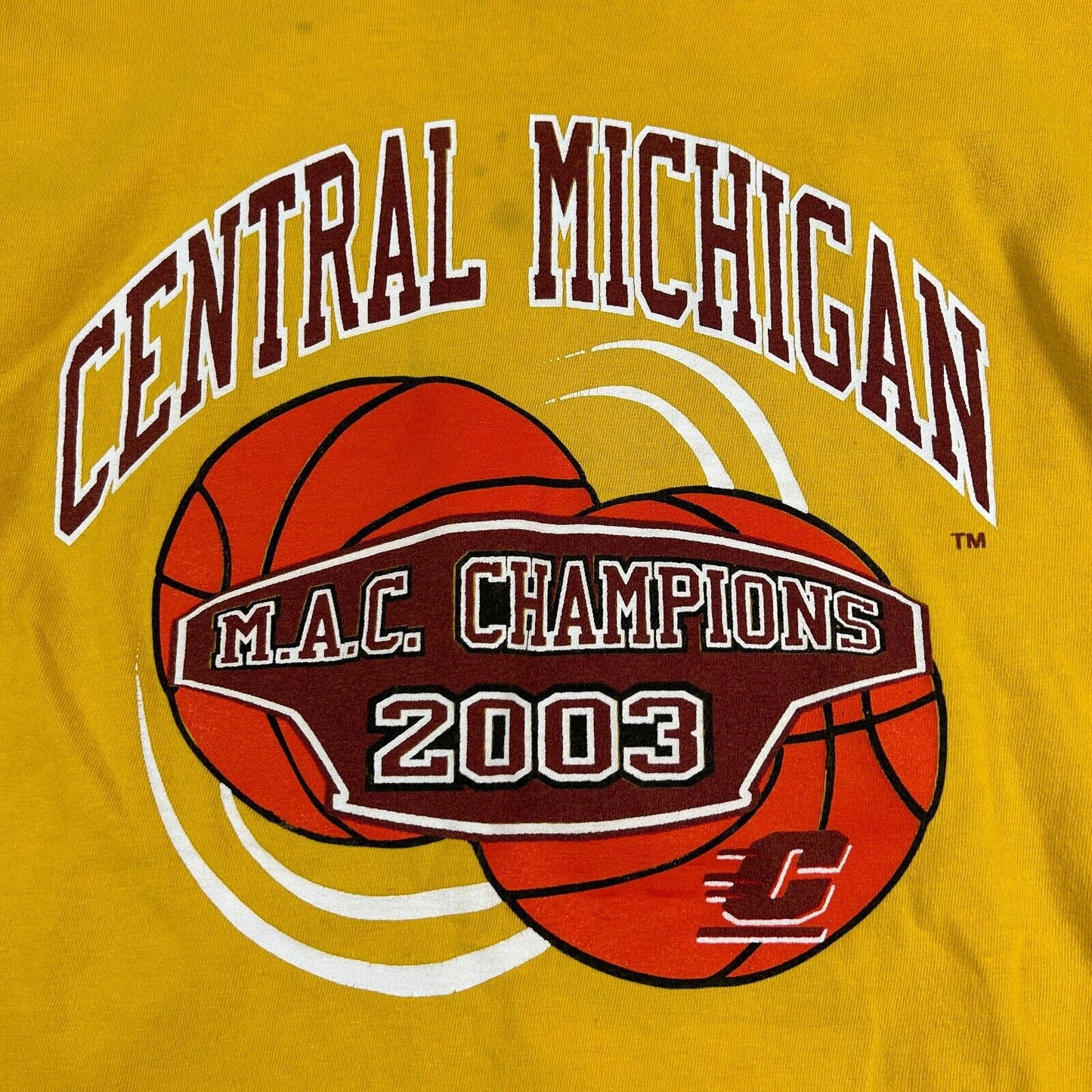 VINTAGE 03' | Central Michigan Champions Basketball T-Shirt sz L Men Adult