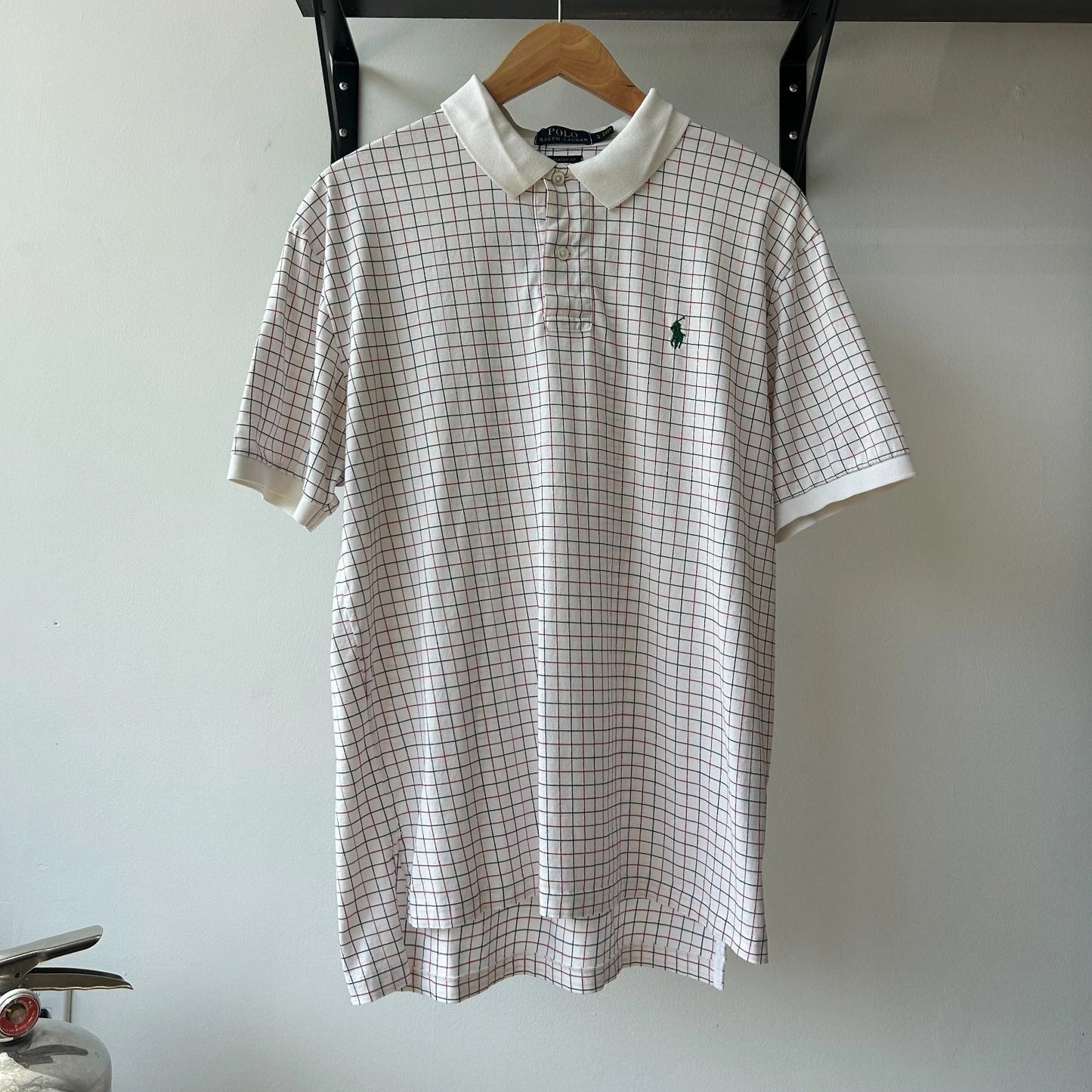 VINTAGE Y2k | Ralph Lauren Sm Pony Grid Pattern Polo Shirt sz L