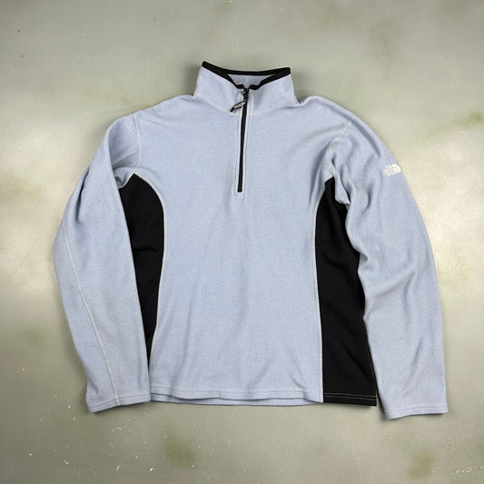 VINTAGE The North Face Green 1/4 Zip Tech Fleece Sweater sz M Mens/ XL Womens