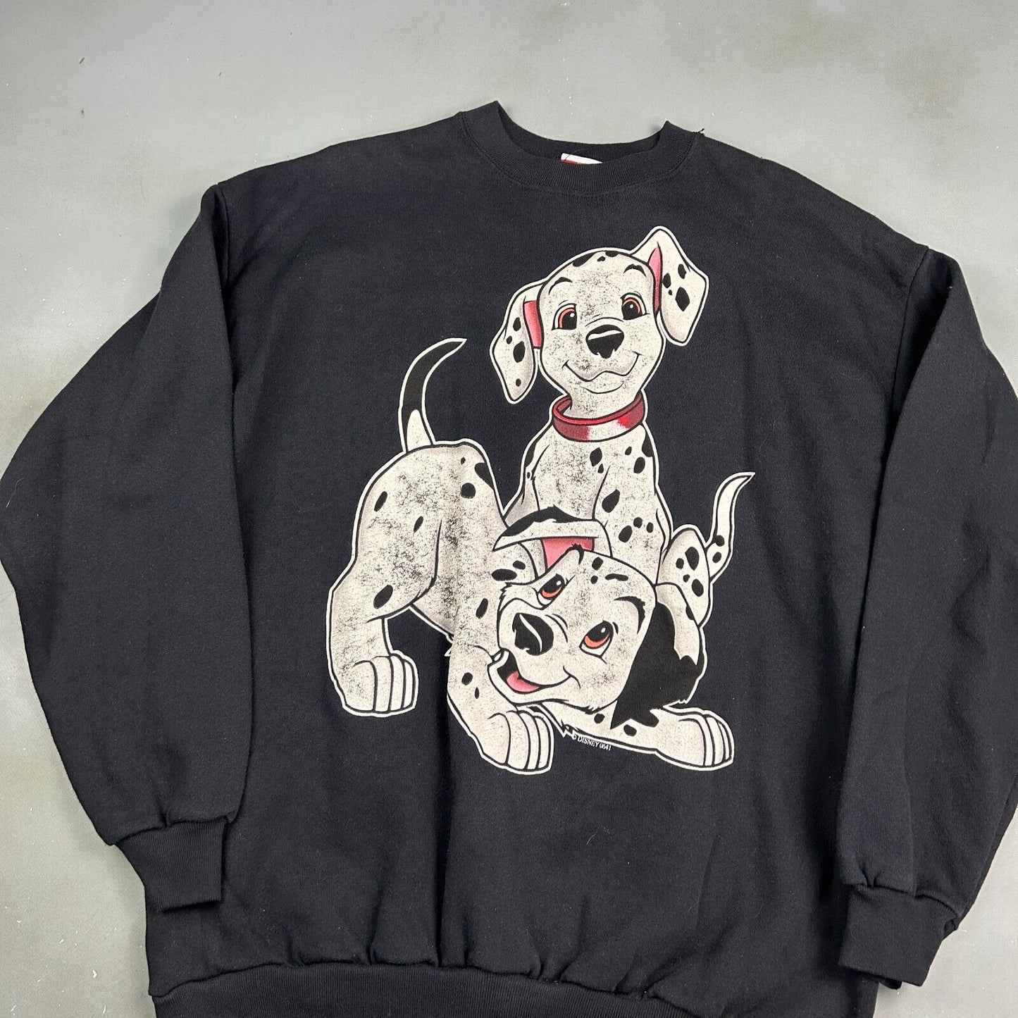 VINTAGE 90s Disney 101 Dalmatians Cartoon Crewneck Sweater sz Large Adult