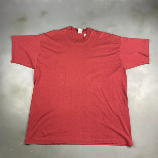 VINTAGE 90s FOTL Faded Red Blank T-Shirt sz XXL Adult