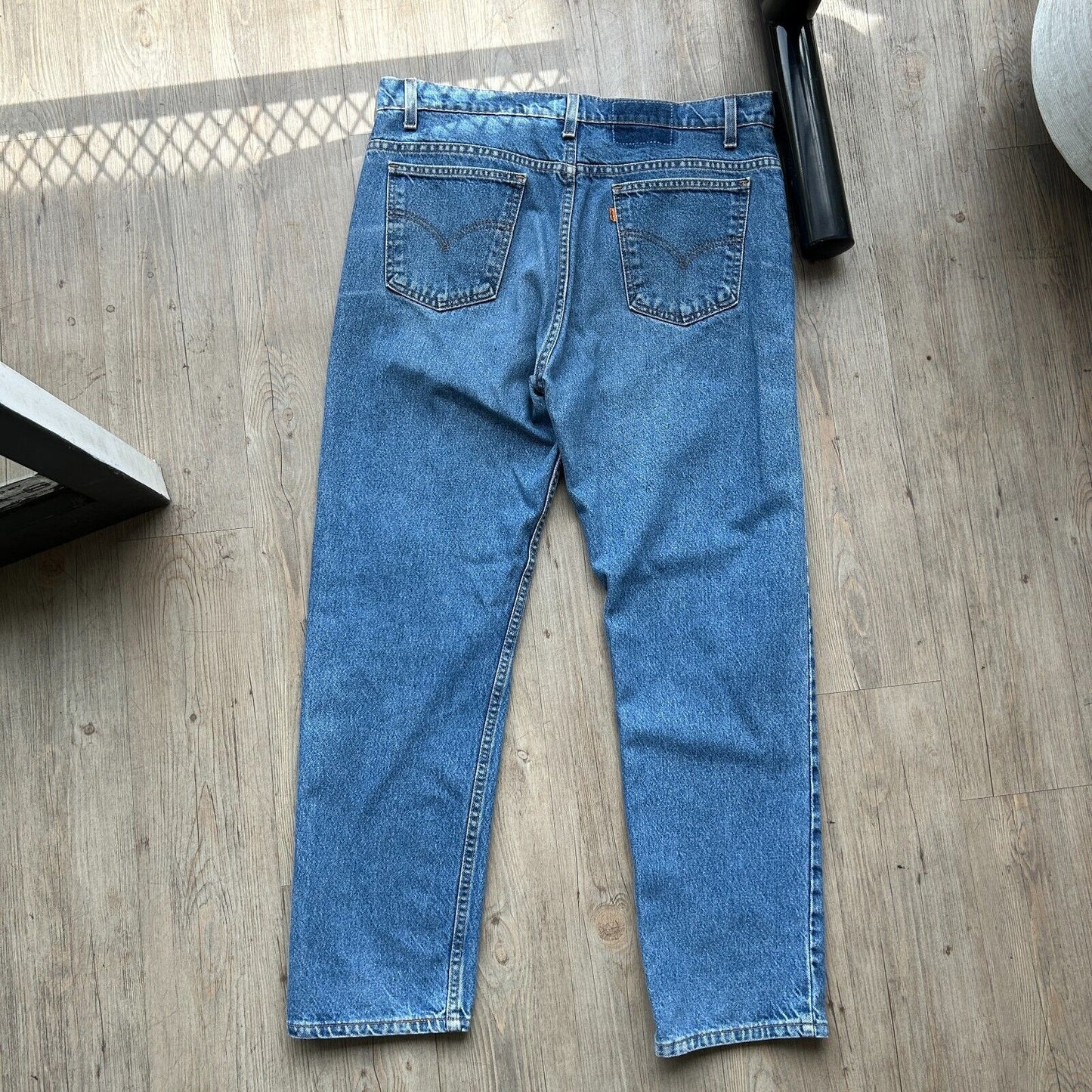 VINTAGE 80s | LEVI'S 505 Faded Blue Denim Jeans Pants sz W36 L30 Made in USA