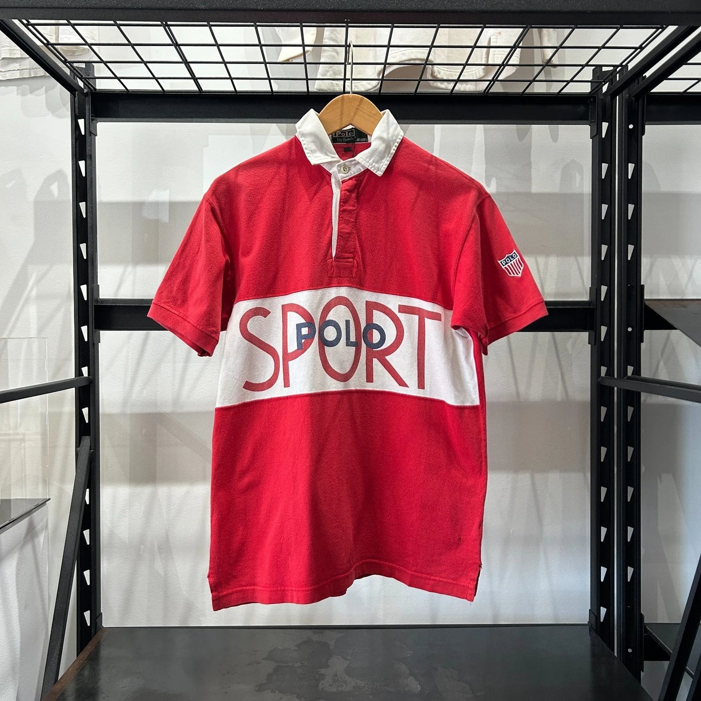 VINTAGE 90s | Polo by Ralph Lauren Polo Sport K-Swiss Striped Polo Shirt sz M