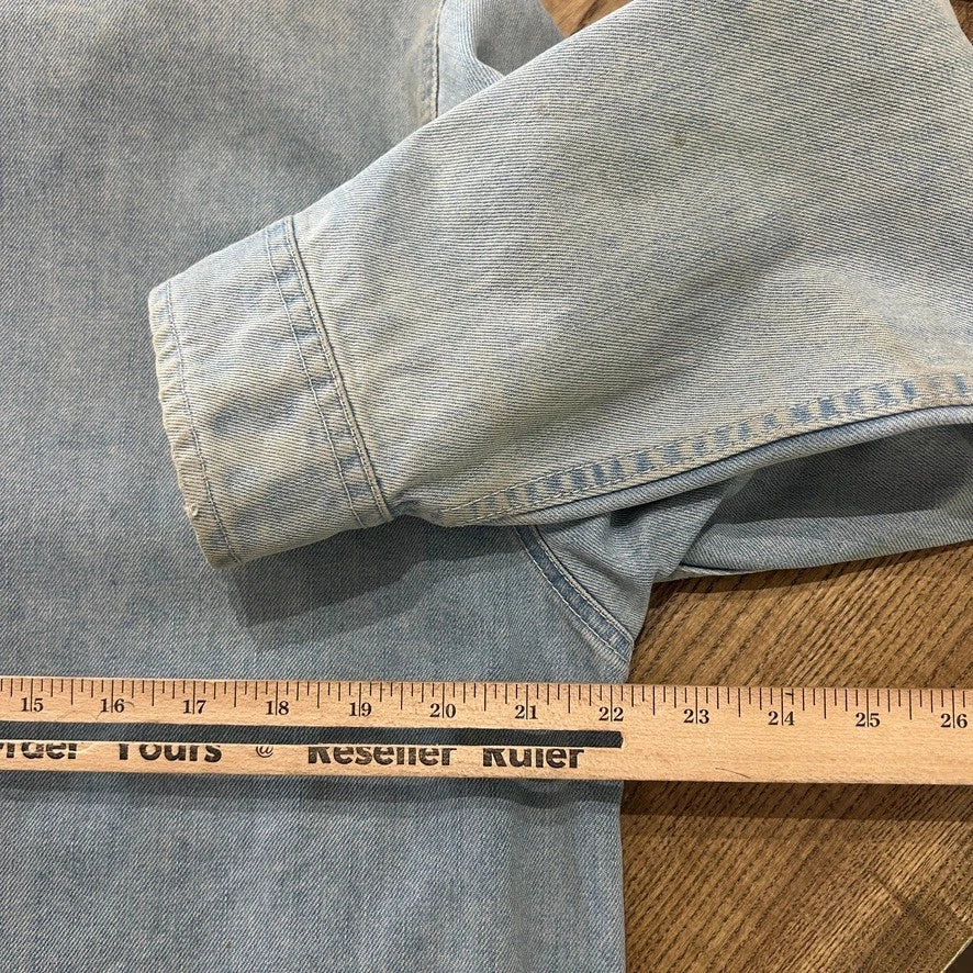 STUSSY | Light Wash Denim Full Zip Harrington Jacket sz M