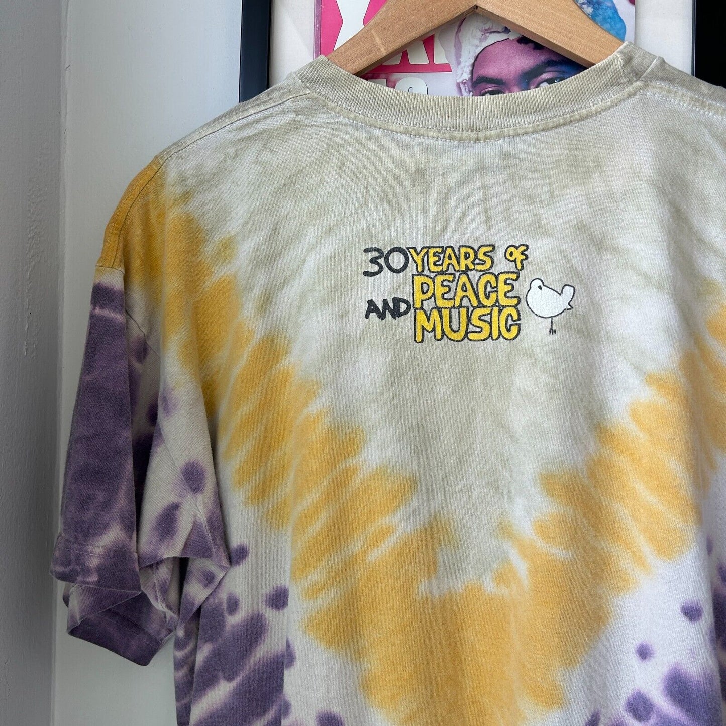 VINTAGE 90s | WOODSTOCK 99 NY Music Festival Tye Dye T-Shirt sz L Adult