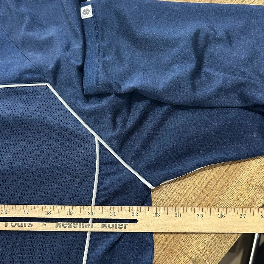 2000s | NIKE Hoops Navy Pin Stripe Long Sleeve Jersey T-Shirt sz L