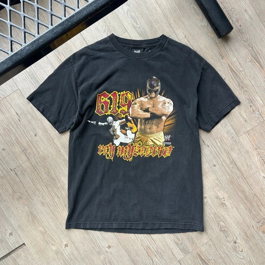 VINTAGE Y2k | Rey Mysterio 619 West Coast Pop WWE Wrestling T-Shirt sz L