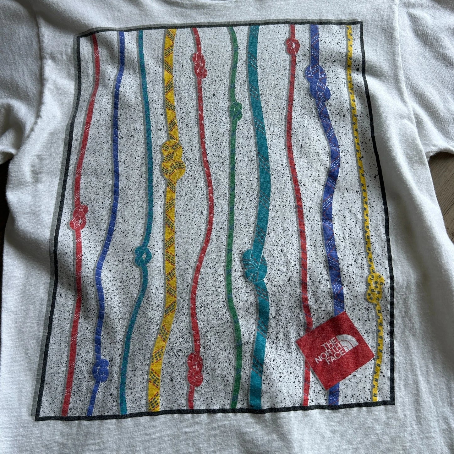 VINTAGE 90s | The North Face Types of Climbing Ropes & Knots T-Shirt sz S