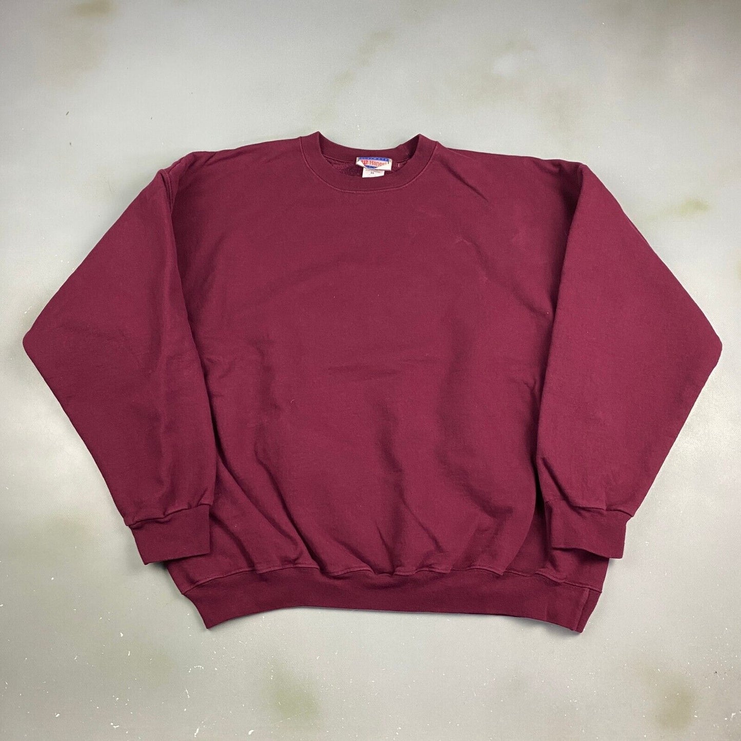 VINTAGE 90s Hanes Blank Red Crewneck Sweater sz XL Mens Adult