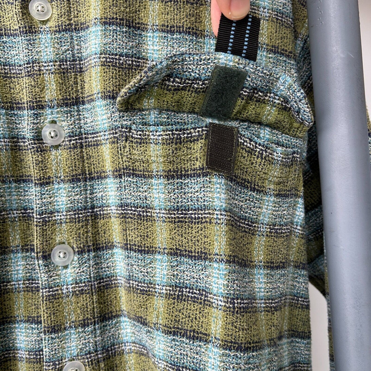 VINTAGE | President Stone Textured Plaid Button Down Shirt sz L