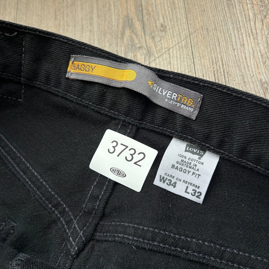 VINTAGE | Levis SilverTab Black Baggy Denim Pants sz W34 L32