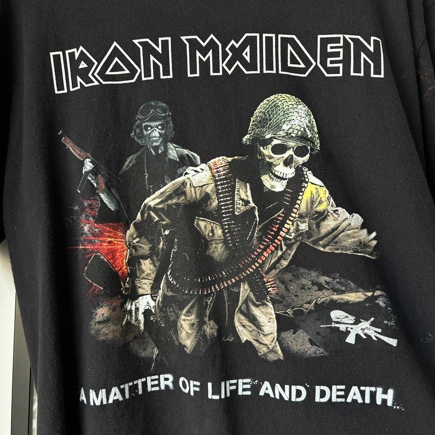 VINTAGE | Iron Maiden A Matter Of Life & Death Band T-Shirt sz L