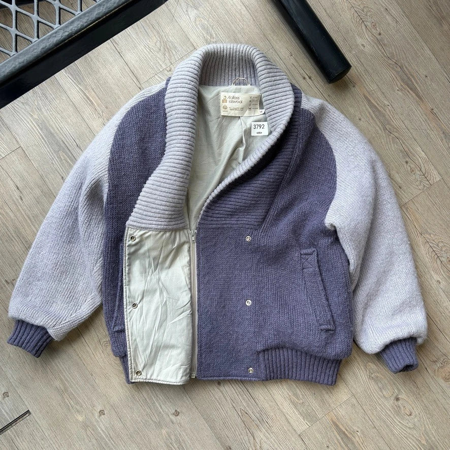 VINTAGE | Alafoss Icewool Nordic Cardigan Knit Sweater Jacket sz S/M