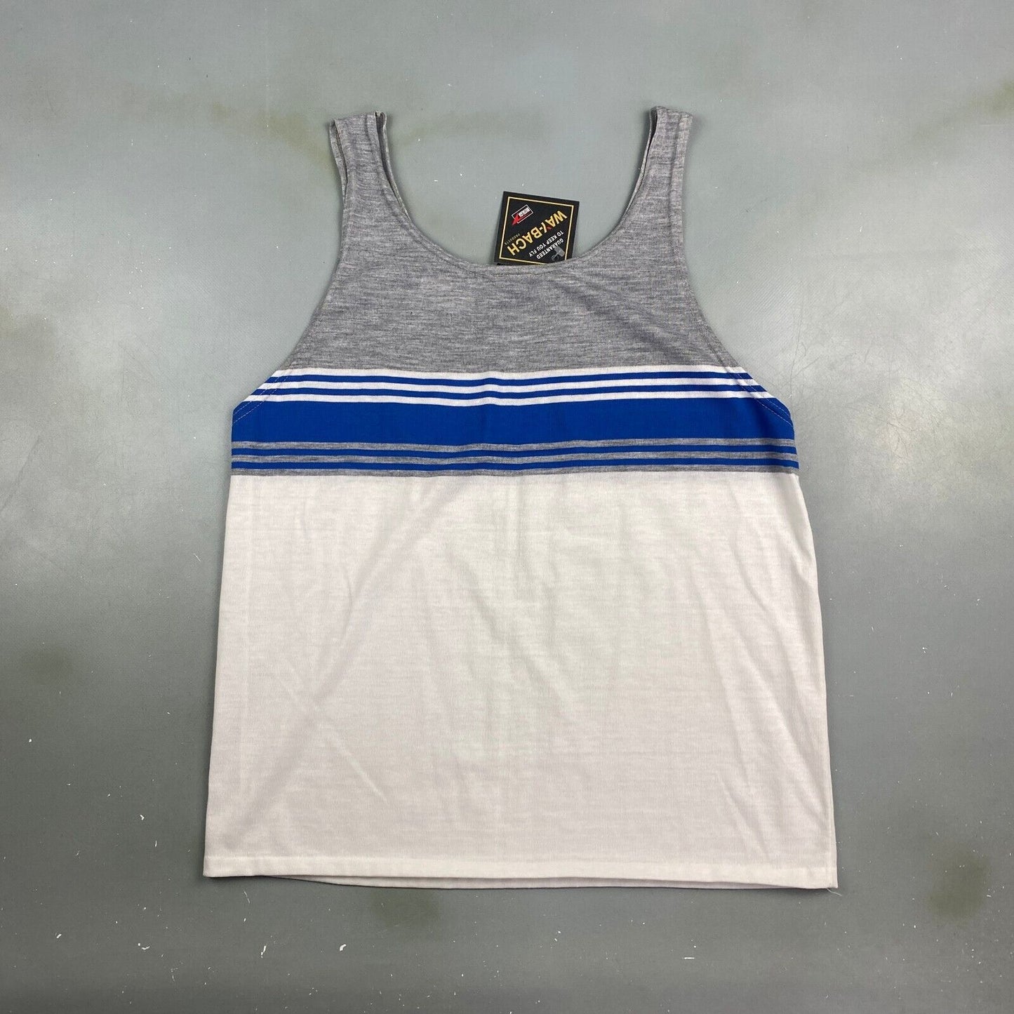 VINTAGE 80s/90s Main Sail Striped Sleeveless Tank T-Shirt sz Medium Men Adult