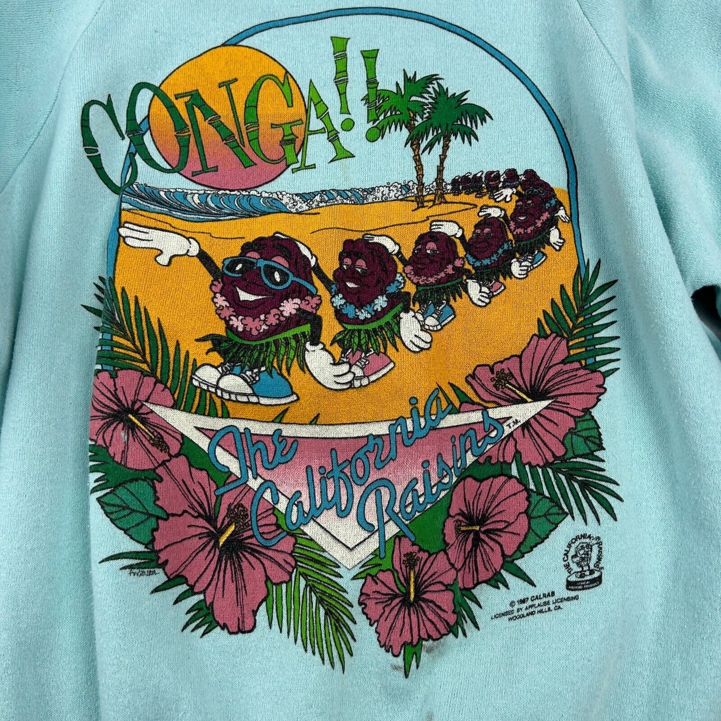 VINTAGE 1987 | The California Raisins Conga! Crewneck Sweater sz M Adult