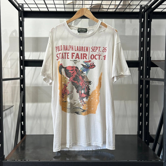 VINTAGE 90s | Ralph Lauren Polo Country Thrashed State Fair T-Shirt sz M