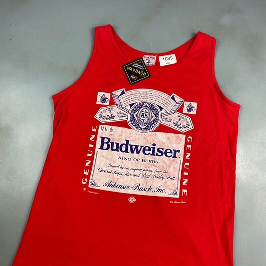 VINTAGE 1991 Budweiser King Of Beers Sleeveless Tank T-Shirt sz Medium Men Adult