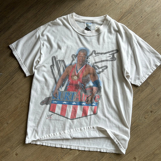 VINTAGE 2001 | Kurt Angle WWF World Wrestling Federation T-Shirt sz L