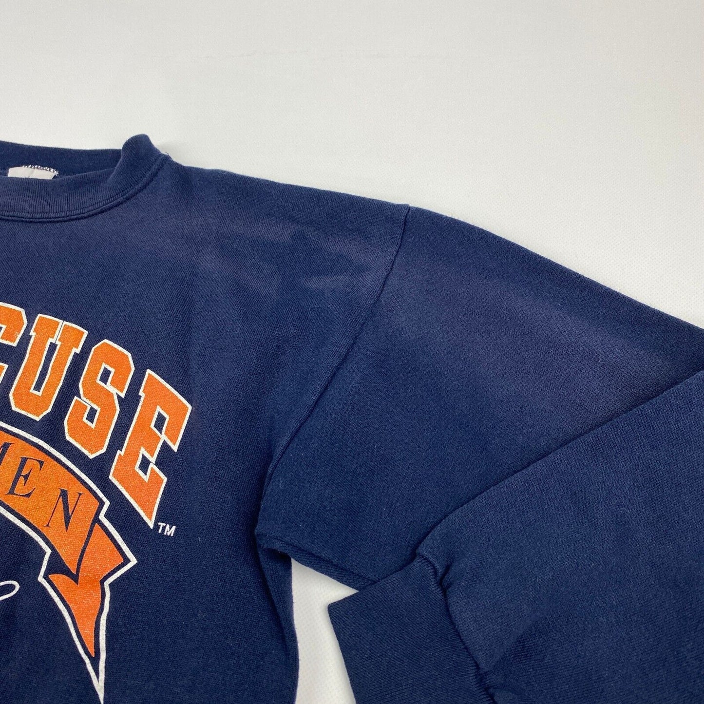VINTAGE 90s Syracuse Orangemen Collegiate Navy Crewneck Sweater sz XL Mens