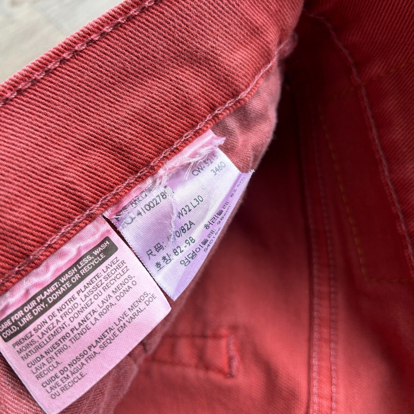 VINTAGE | LEVIS 514 Over Dyed Pink Jeans Pants sz W32 L30
