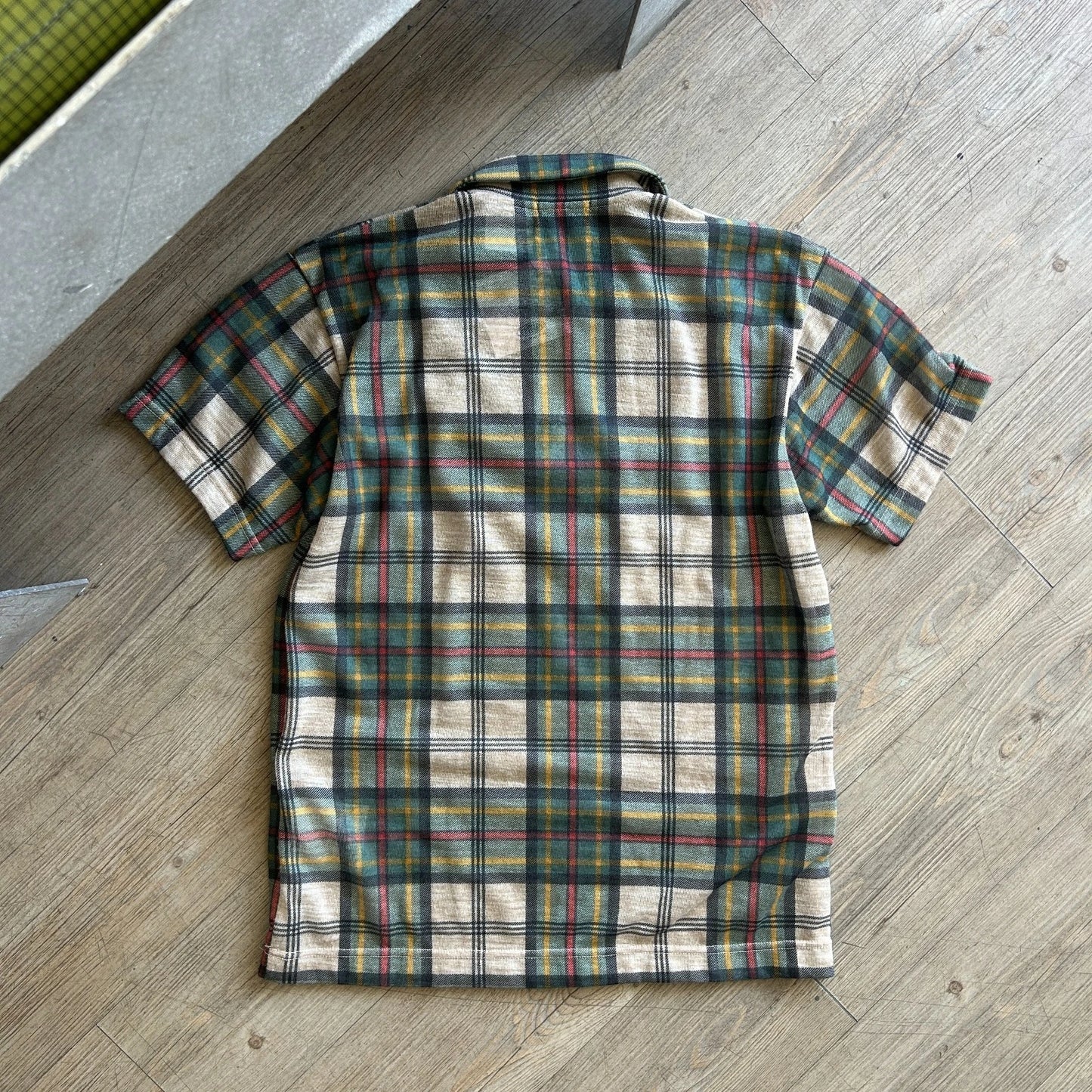 VINTAGE 1996 | Comme des Garcons Homme Plus Plaid 1/4 Zip Polo Shirt sz S/M