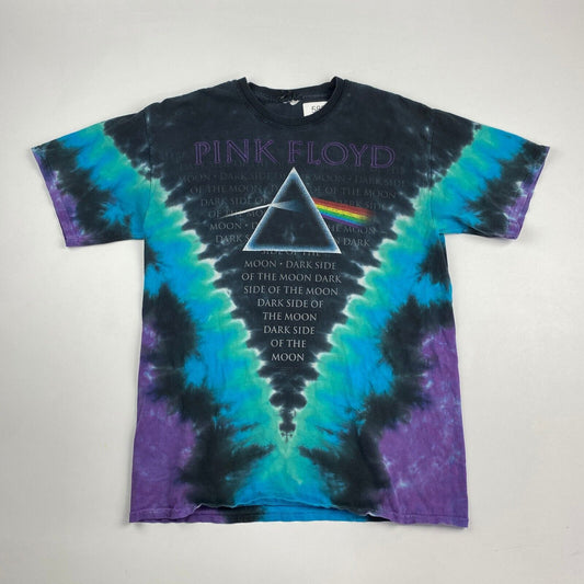 VINTAGE 04' Pink Floyd Dark Side Of The Moon Tye Dye Band T-Shirt sz Small Men
