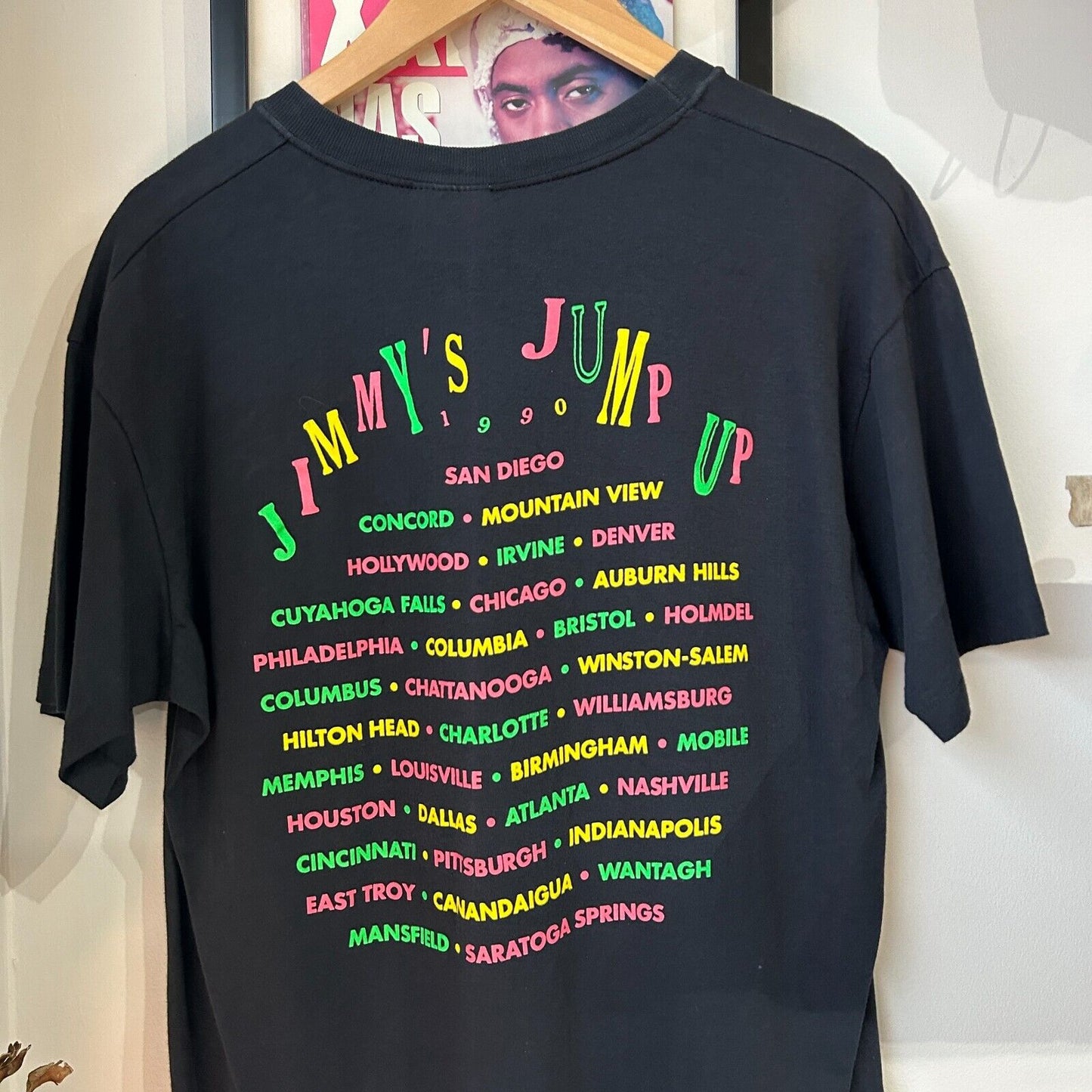 VINTAGE 1990 | Jimmy Buffet Jump Up Tour Band T-Shirt sz L Adult