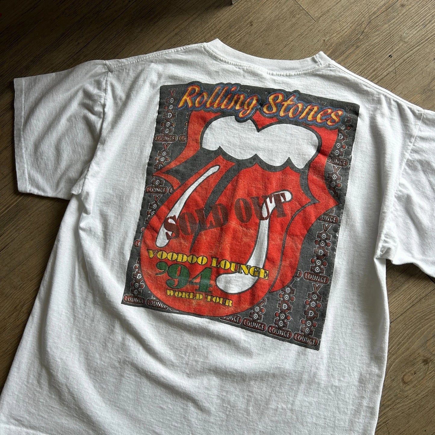 VINTAGE 1994 | Rolling Stones Voodoo Lounge World Tour Band T-Shirt sz XL