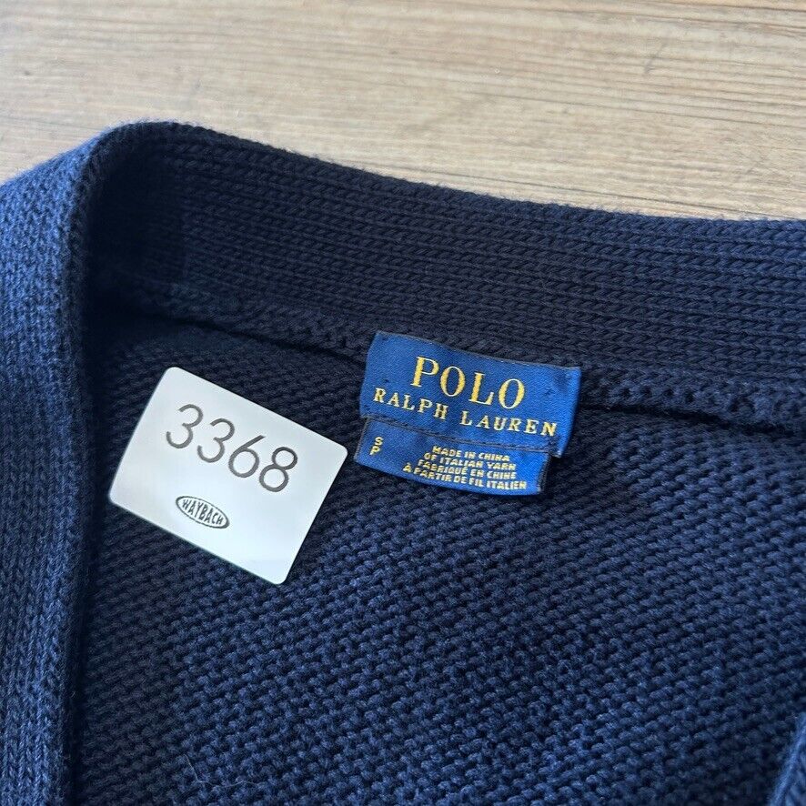 POLO Ralph Lauren NY Champs RL Varsity Knit Cardigan Sweater sz S