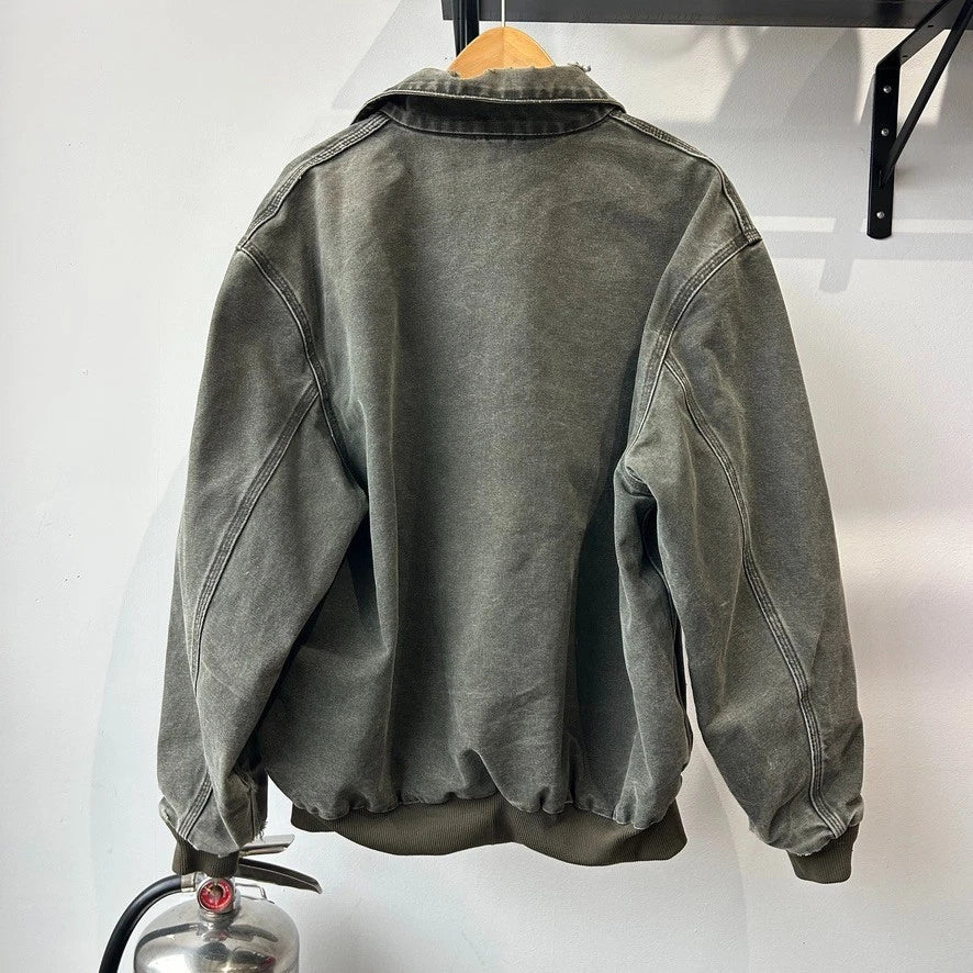 VINTAGE | Carhartt J102 Faded Moss Santa Fe Bomber Jacket sz L