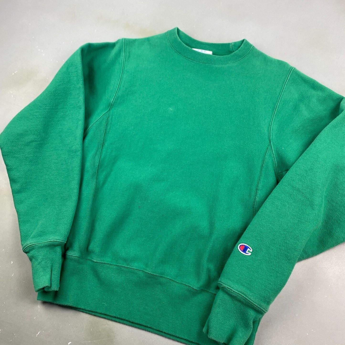 Champion Reverse Weave Blank Green Crewneck Sweater sz X-Small Men