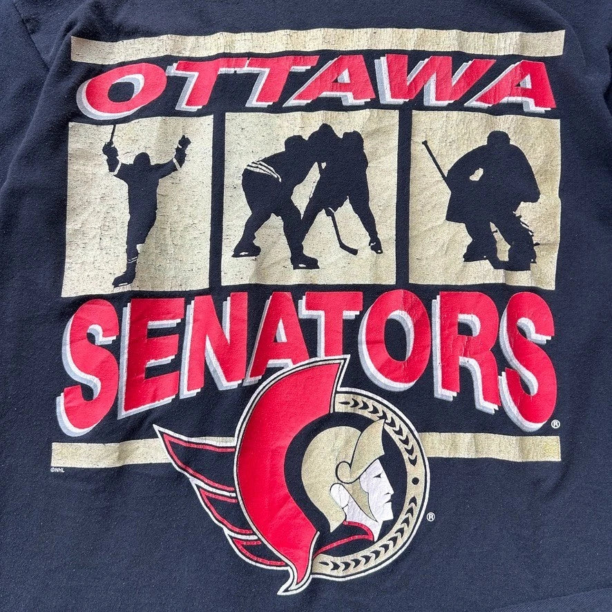 VINTAGE 90s | Ottawa Senators NHL Hockey Graphic T-Shirt sz S/M