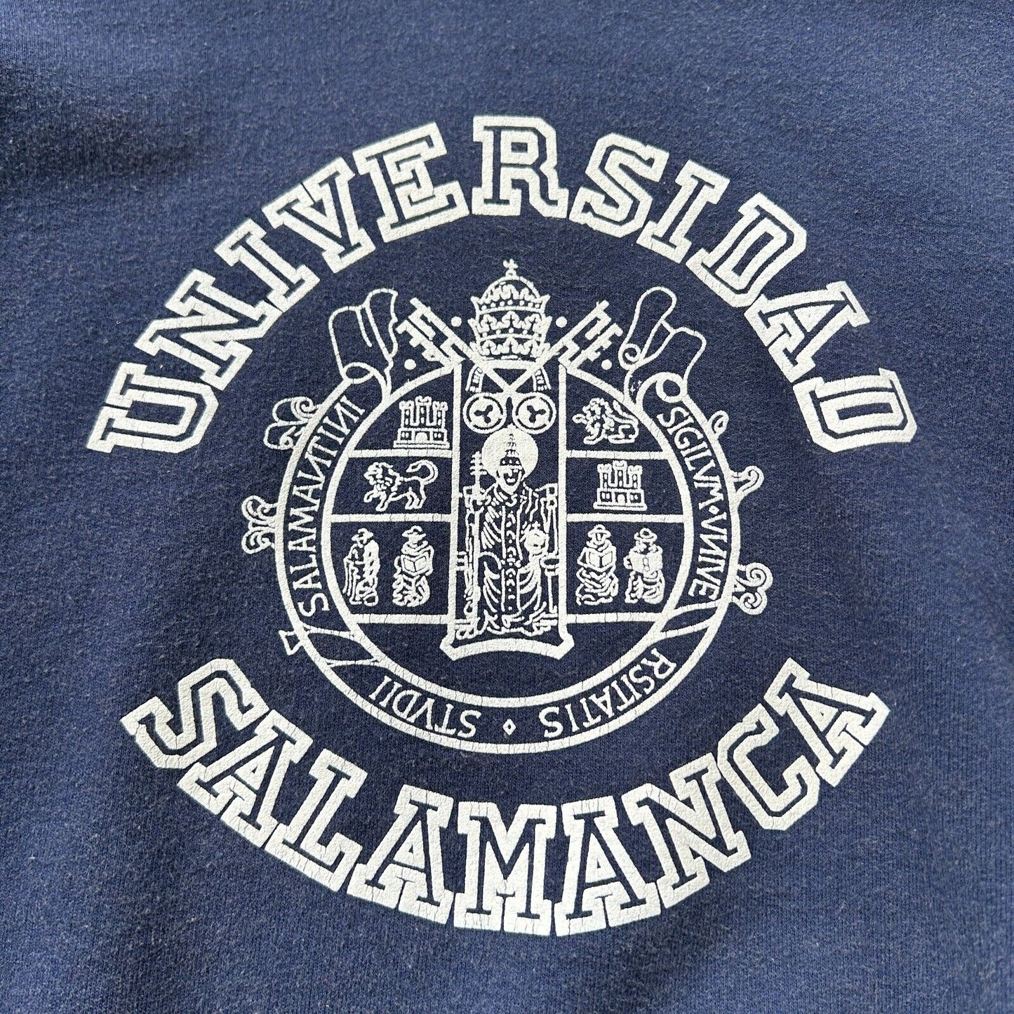 VINTAGE 80s | Universidad Salamanca Crest Hoodie Sweater sz S Adult