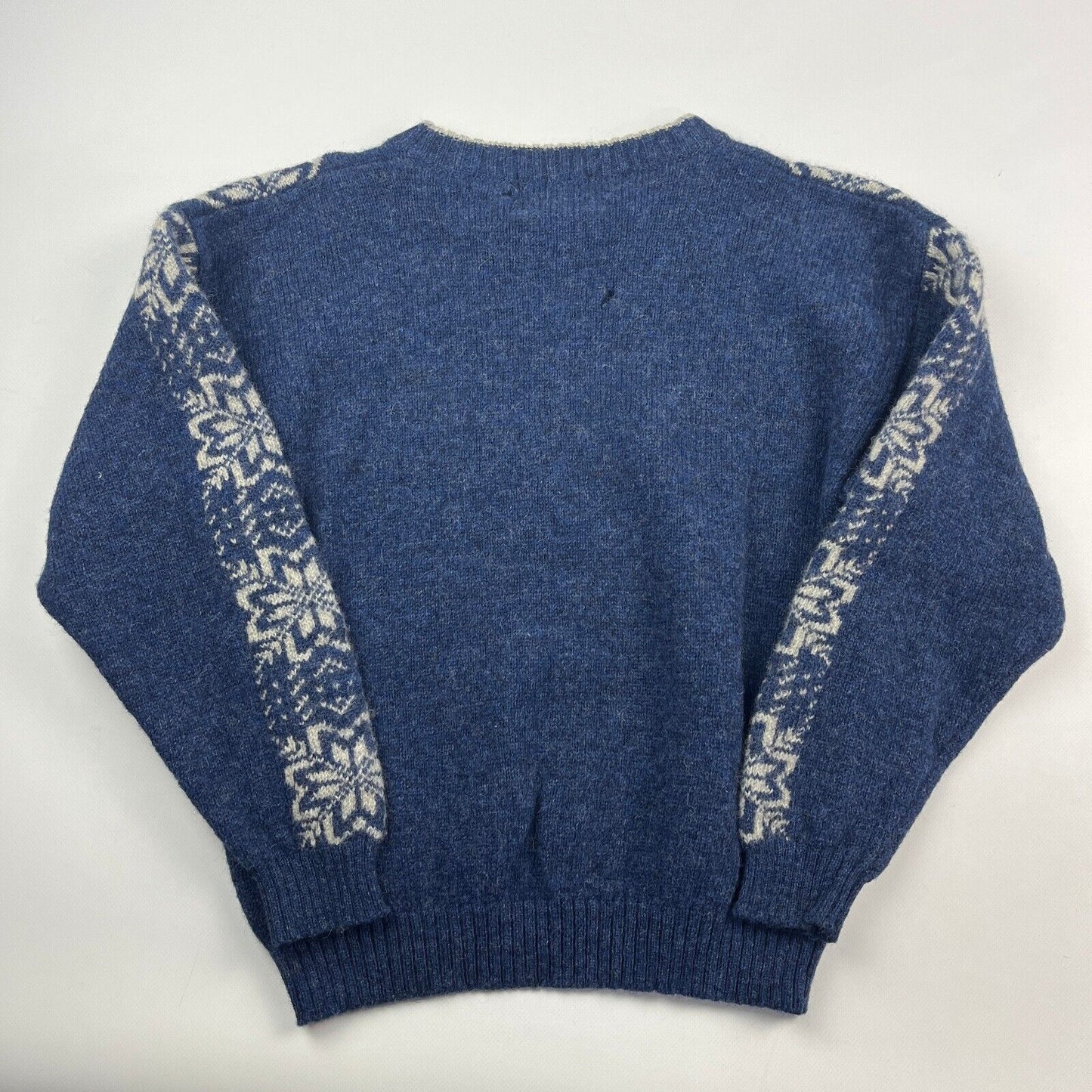 VINTAGE 90s Woolrich Winter Graphic Wool Knit Sweater sz Small Men
