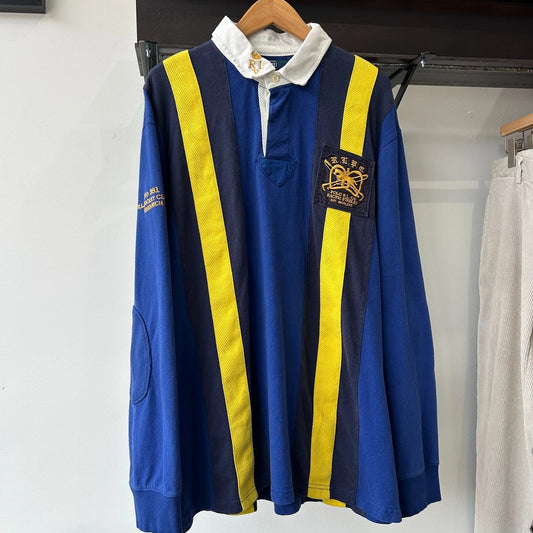VINTAGE | Polo by Ralph Lauren R.L.P.C Jockey Club Striped Rugby Shirt sz XXL