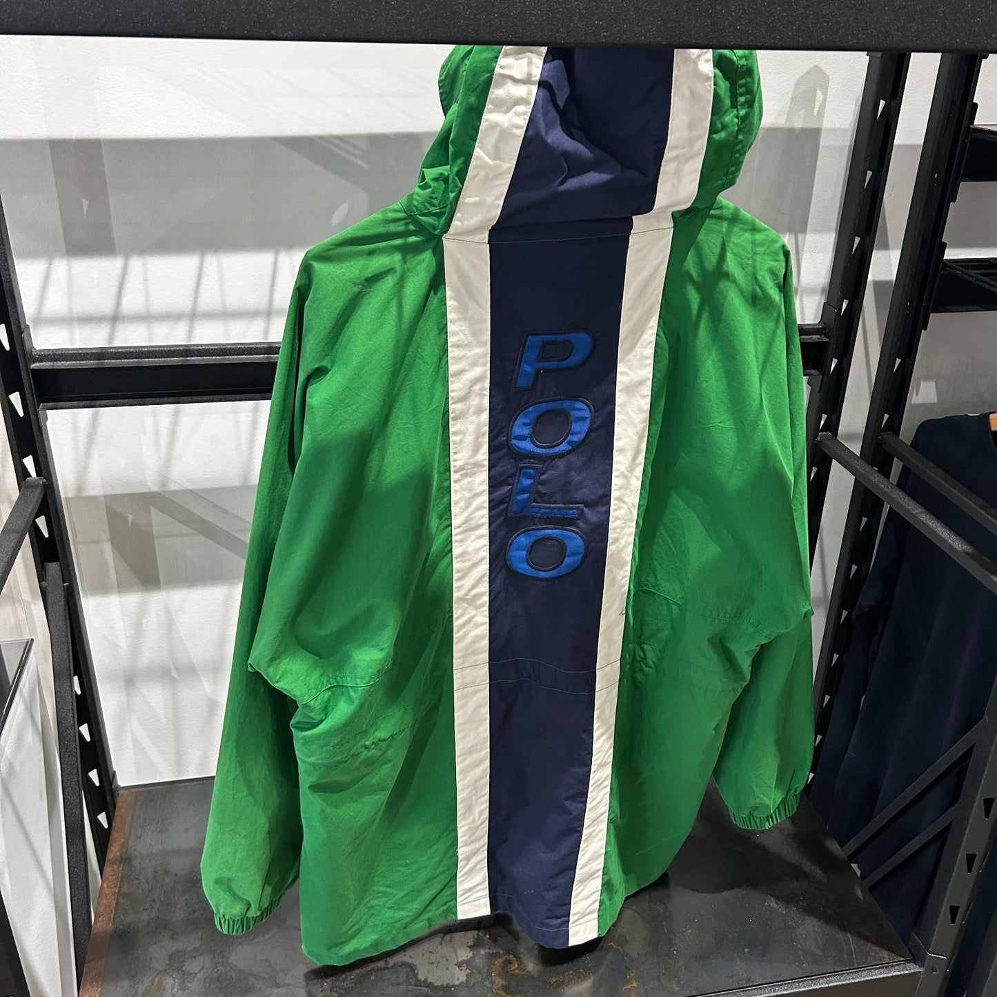VINTAGE 90s | POLO Sport Ralph Lauren Spellout Cotton Parka Jacket XL