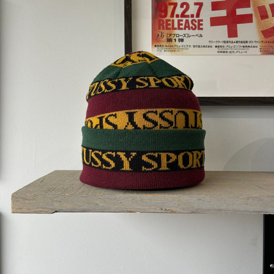 VINTAGE | Stussy Sport Beanie HAT sz OS