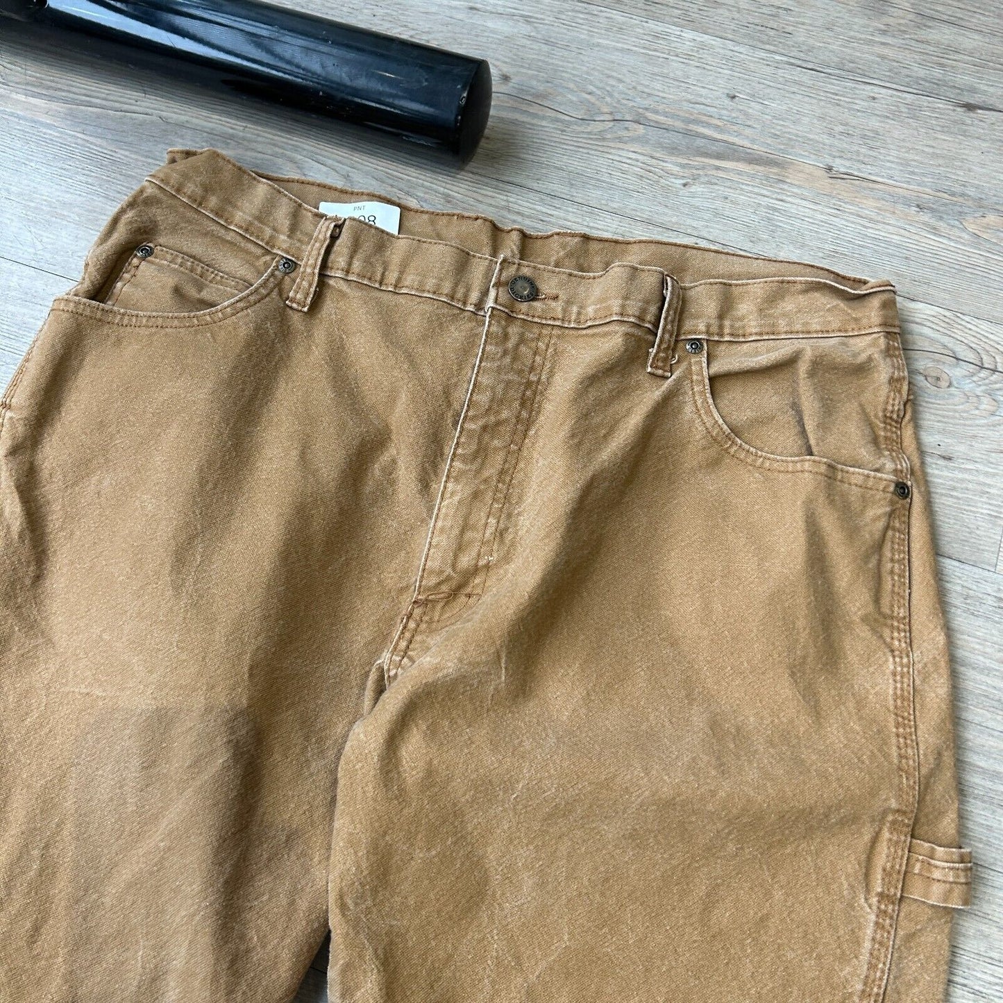 VINTAGE 90s | DICKIES Faded Tan Workwear Carpenter Pants sz W36 L32