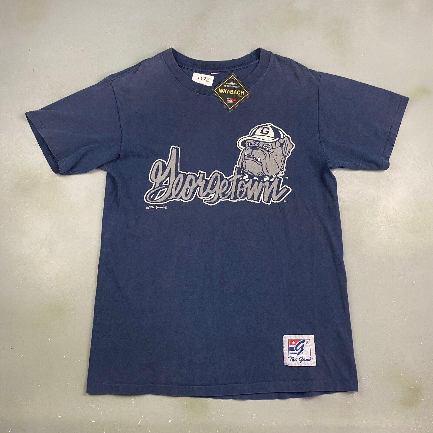 VINTAGE 90s The Game Georgetown Hoyas Navy T-Shirt sz Large Adult